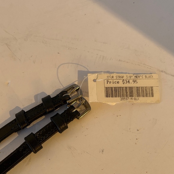 Black Leather Spur straps - Picture 2 of 3